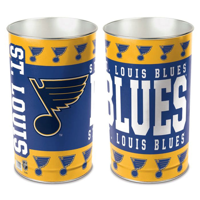 St. Louis Blues Wastebasket - tapered 15"H