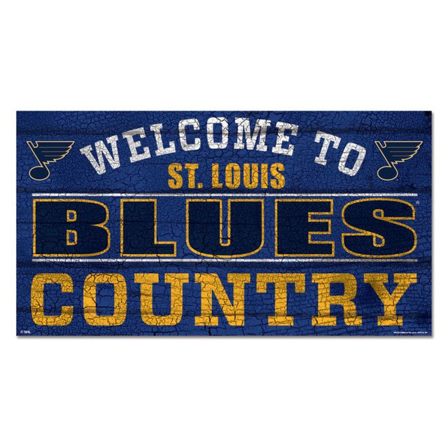 St. Louis Blues Wood Sign 13"x24" 1/4" thick