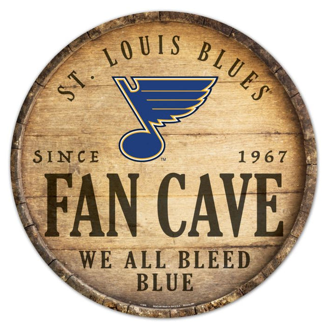 St. Louis Blues Wood Sign 14" Rnd