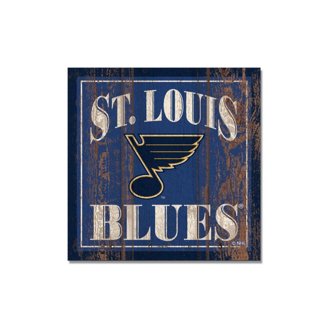 St. Louis Blues Wooden Magnet 3" X 3"