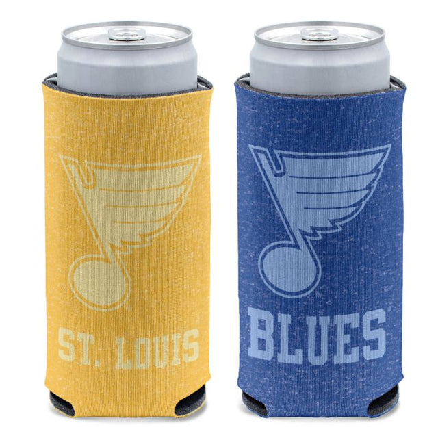 St. Louis Blues colored heather 12 oz Slim Can Cooler