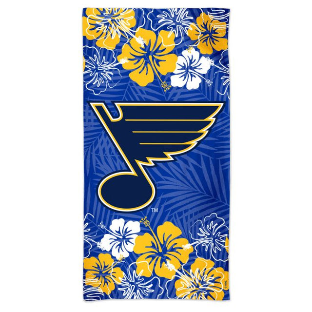 St. Louis Blues floral Spectra Beach Towel 30" x 60"