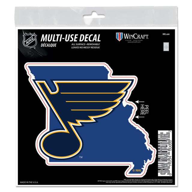 St. Louis Blues state shape All Surface Decal 6" x 6"