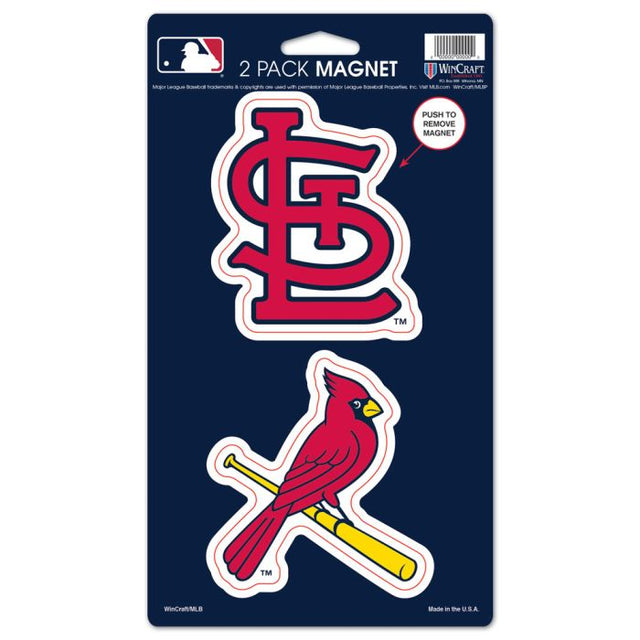 Paquete de 2 imanes de los St. Louis Cardinals de 5" x 9"