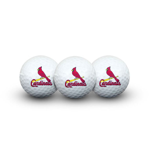 3 pelotas de golf de los St. Louis Cardinals en estuche tipo concha