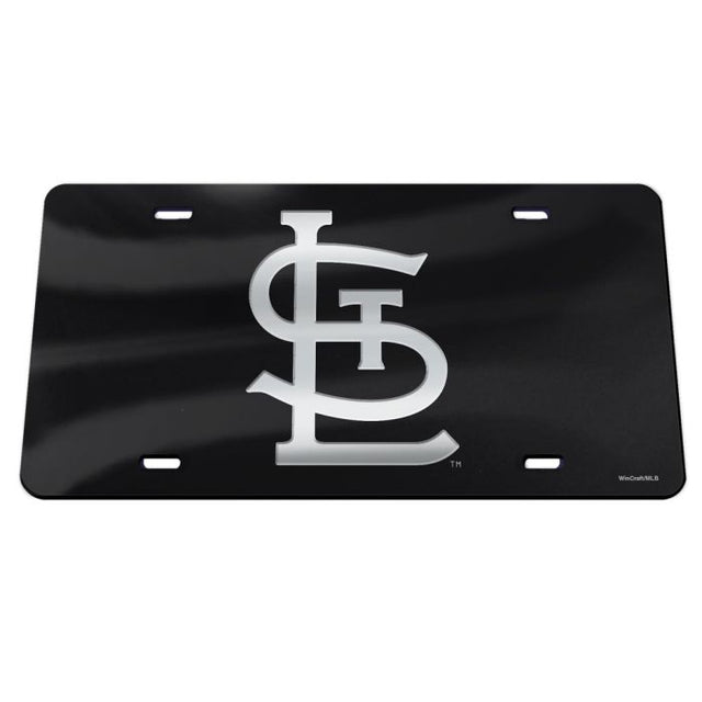 St. Louis Cardinals Black Specialty Acrylic License Plate