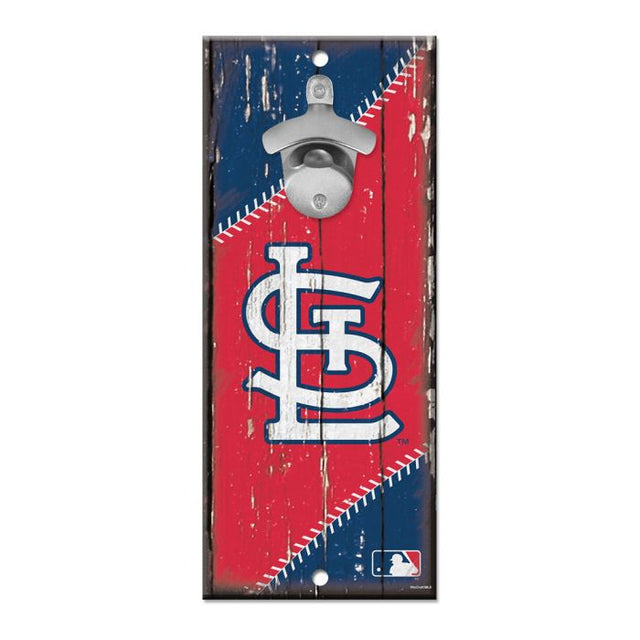 Letrero destapador de botellas de los St. Louis Cardinals de 5 x 11 pulgadas