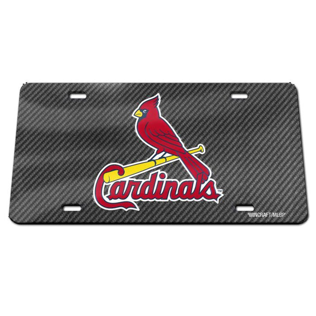 Matrícula acrílica especial de los St. Louis Cardinals CARBON