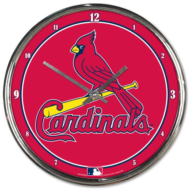 St. Louis Cardinals Chrome Clock