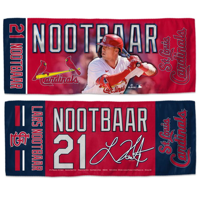 Toalla refrescante de los St. Louis Cardinals de 30 x 76 cm Lars Nootbaar