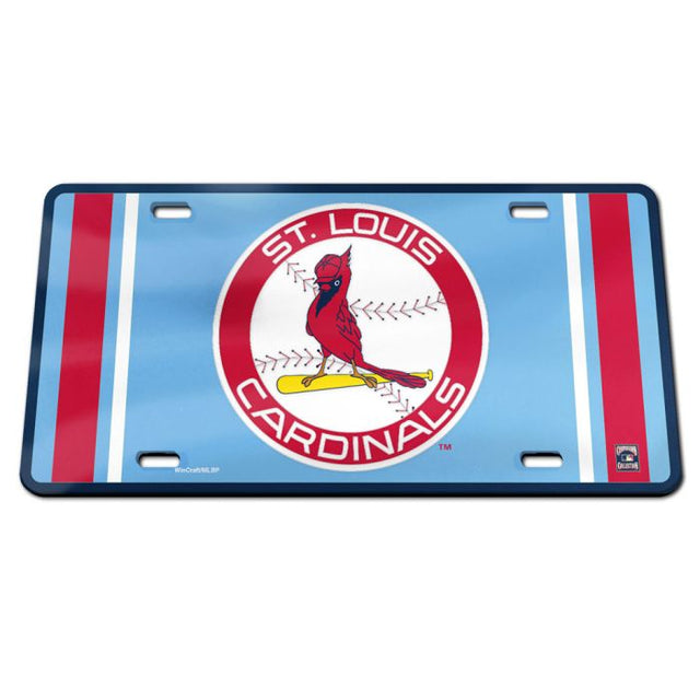 Matrícula acrílica especial de los St. Louis Cardinals/Cooperstown