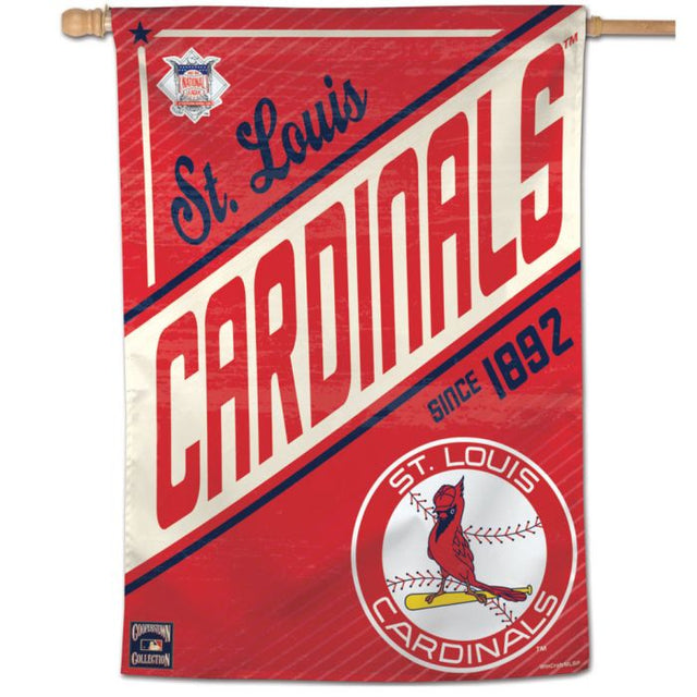 Bandera vertical de los Cardenales de San Luis y Cooperstown de 71 x 101 cm