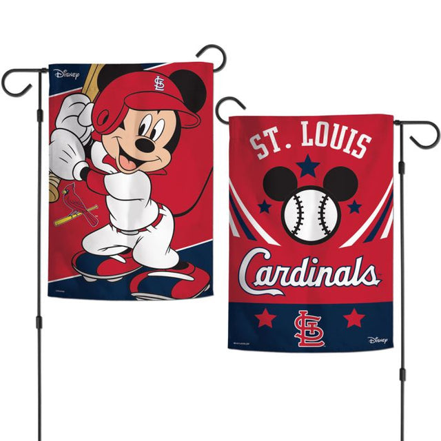 Banderas de jardín de St. Louis Cardinals/Disney, de 2 lados, 12,5" x 18"