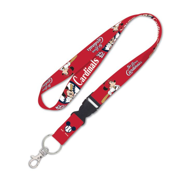 Cordón de los St. Louis Cardinals/Disney con hebilla desmontable de 1"