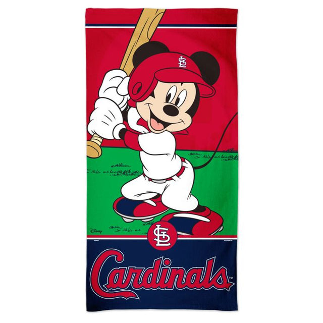 Toalla de playa St. Louis Cardinals / Disney Spectra de 30" x 60"