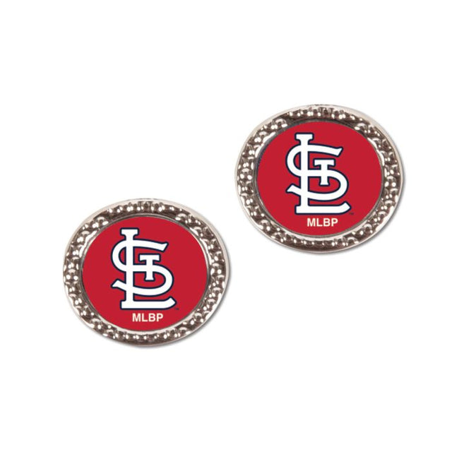 St. Louis Cardinals Earrings Jewelry Carded Round