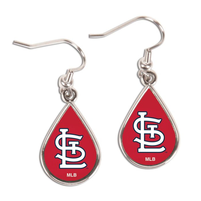 Pendientes de los St. Louis Cardinals con forma de lágrima