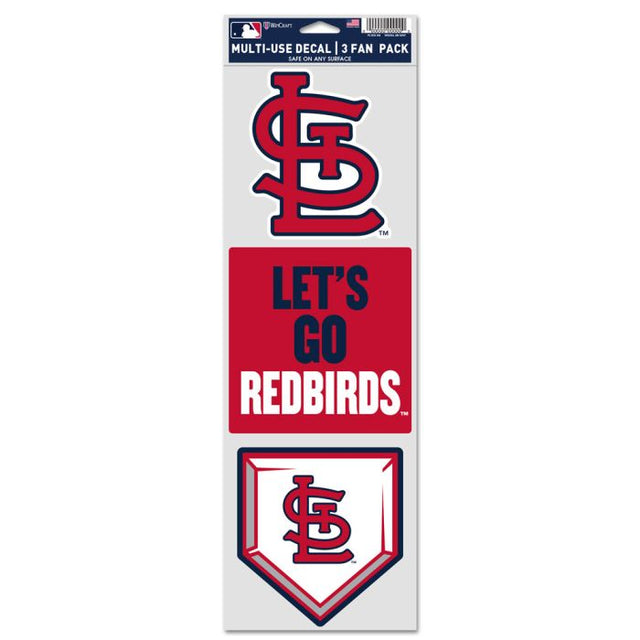 Calcomanías para fanáticos de los St. Louis Cardinals de 3,75" x 12"