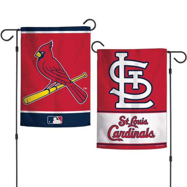 Banderas de jardín de los St. Louis Cardinals, de 2 lados, 12,5" x 18"