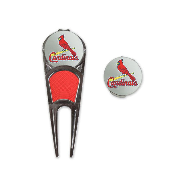 Combo de herramienta/marcador de golf/clip en forma de H de los St. Louis Cardinals*