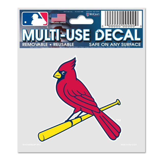 Calcomanía multiusos con el logotipo de los St. Louis Cardinals de 3" x 4"