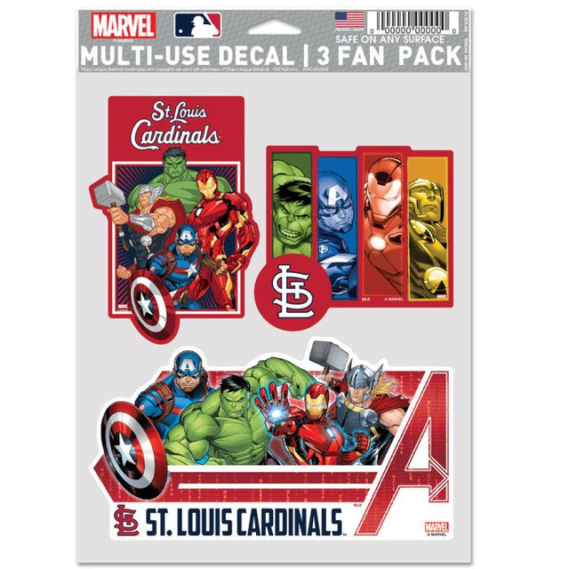 St. Louis Cardinals / Marvel (c) Paquete multiusos para 3 fanáticos de MARVEL 2021