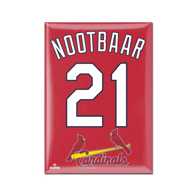 Imán de metal de los St. Louis Cardinals de 2,5" x 3,5" Lars Nootbaar