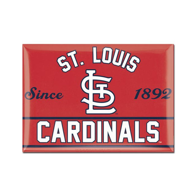 Imán de metal de los St. Louis Cardinals de 2,5" x 3,5"