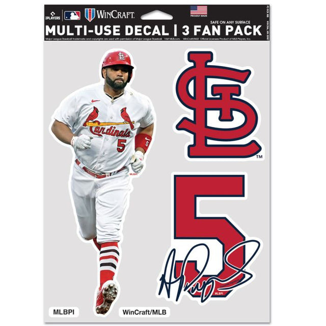 Paquete multiusos para 3 fanáticos de los St. Louis Cardinals de Albert Pujols