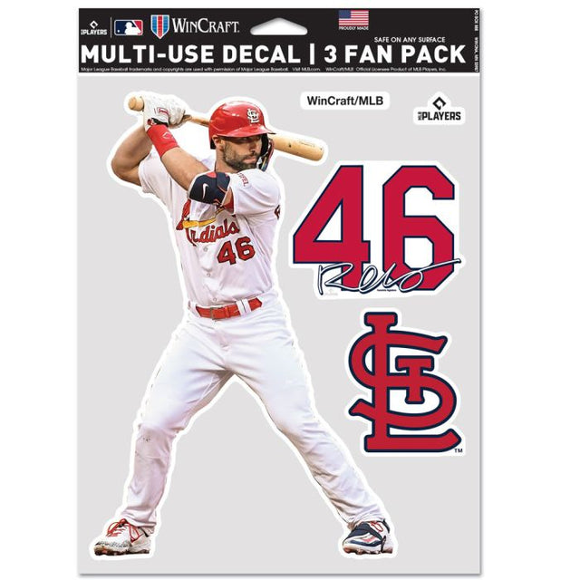 Paquete multiusos para 3 fanáticos de los St. Louis Cardinals de Paul Goldschmidt