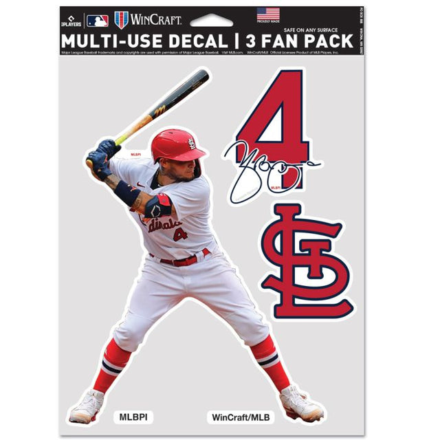 Paquete multiusos para 3 fanáticos de los St. Louis Cardinals de Yadier Molina