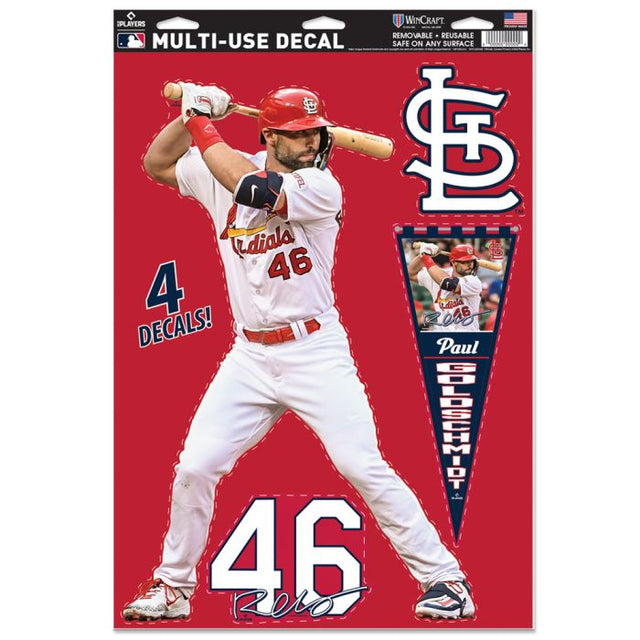 Calcomanía multiusos de los St. Louis Cardinals de 11" x 17" de Paul Goldschmidt