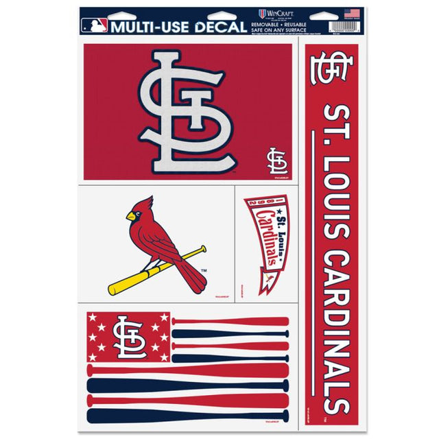 Calcomanía multiusos de los St. Louis Cardinals de 11" x 17"