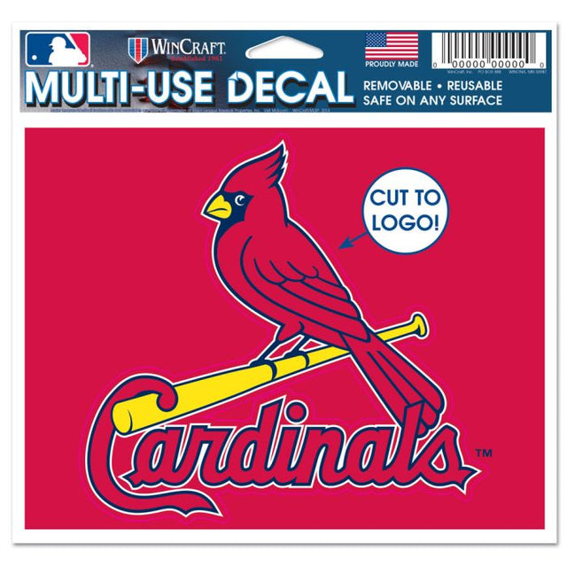 Calcomanía multiusos de los St. Louis Cardinals: logotipo recortado de 5" x 6"