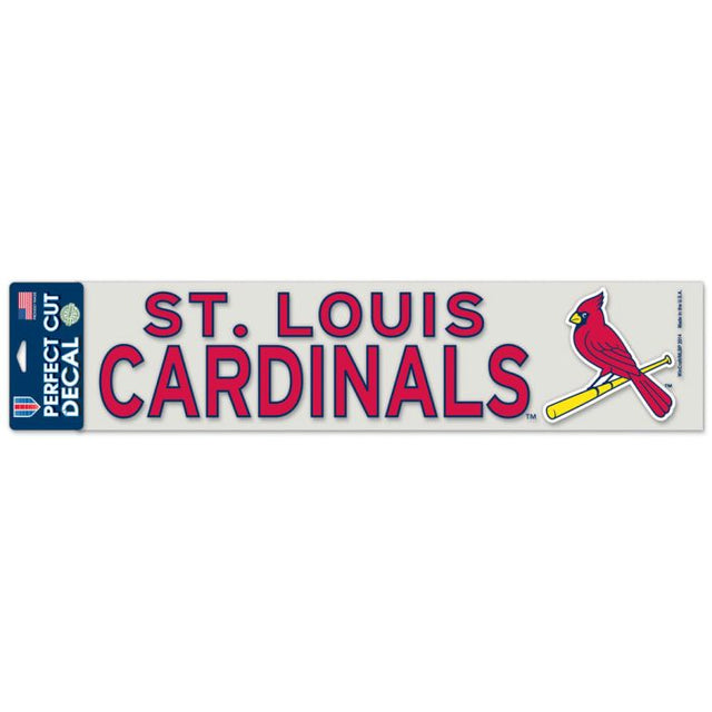 Calcomanías de corte perfecto de los St. Louis Cardinals de 4" x 17"