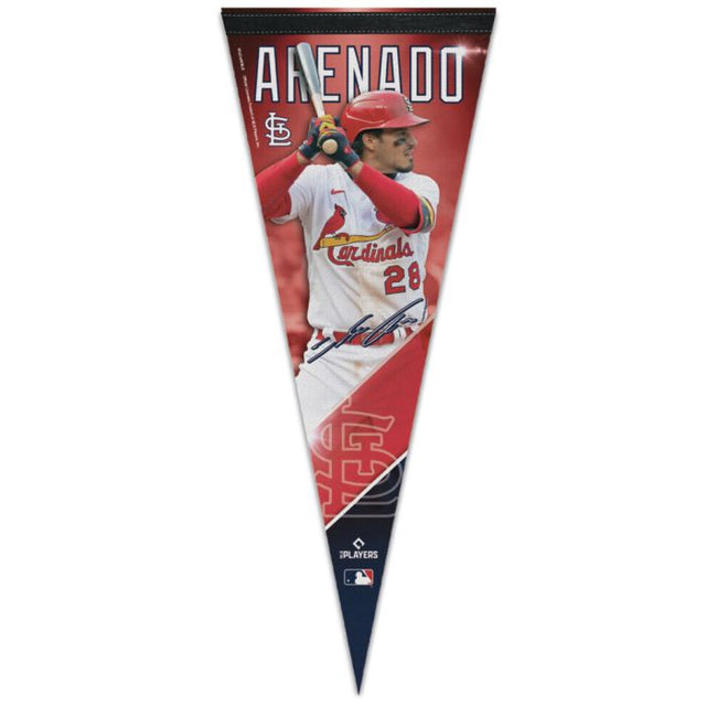 Banderín premium de los St. Louis Cardinals de 12" x 30" de Nolan Arenado