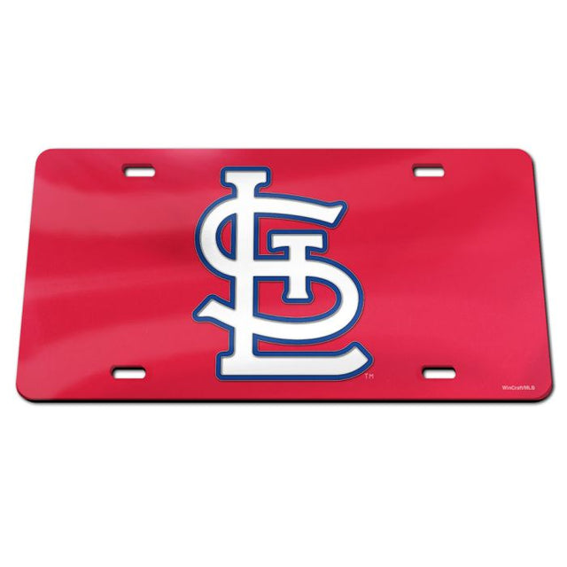 Matrícula acrílica especial de los St. Louis Cardinals