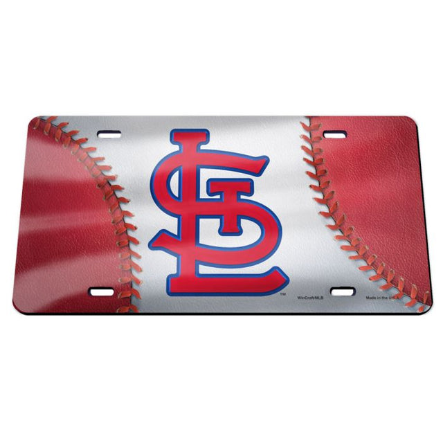 Matrícula acrílica especial de los St. Louis Cardinals