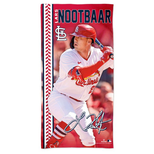 Toalla de playa Spectra de los St. Louis Cardinals de 30" x 60" Lars Nootbaar