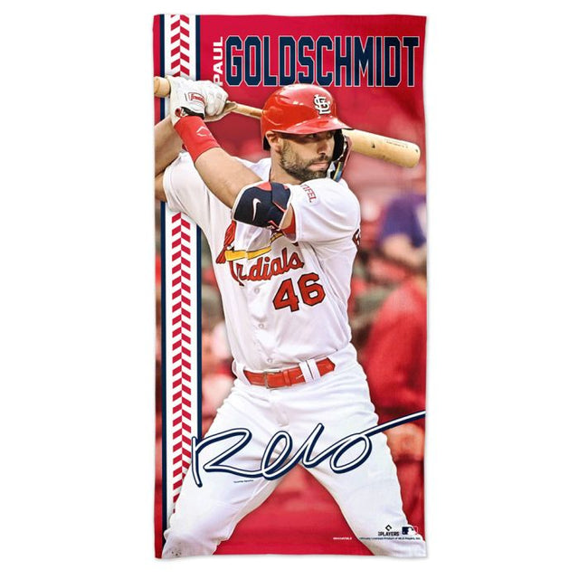 Toalla de playa Spectra de los St. Louis Cardinals de 76,2 x 152,4 cm, de Paul Goldschmidt