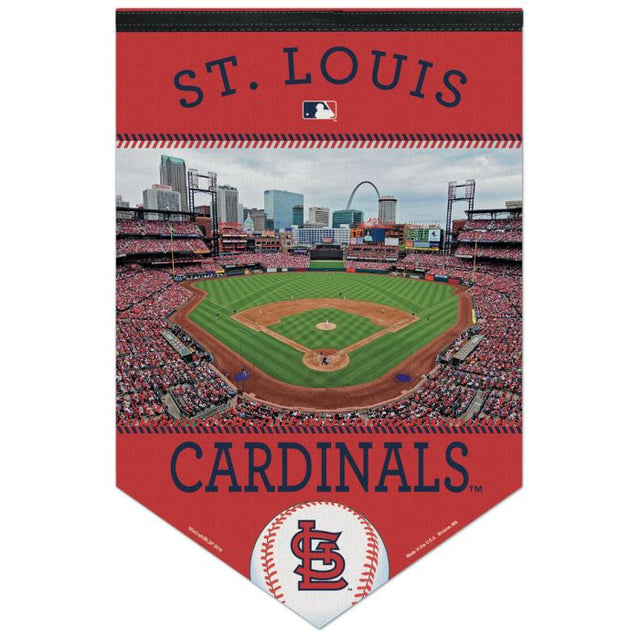 Banner de fieltro premium de los St. Louis Cardinals / Stadium de 17" x 26"