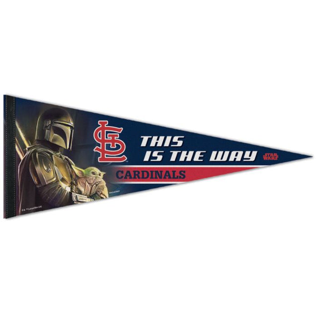 Banderín premium de los St. Louis Cardinals / Star Wars Mandalorian de 30 x 76 cm