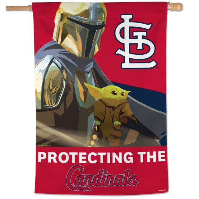 Bandera vertical de los St. Louis Cardinals / Star Wars Mandalorian de 28" x 40"