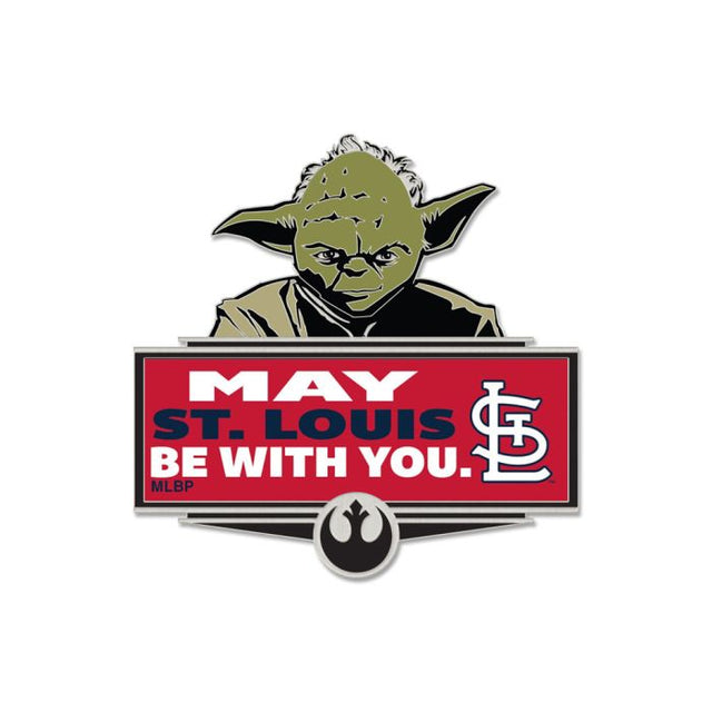 Tarjeta de joyería con pin de colección de Yoda de los St. Louis Cardinals / Star Wars