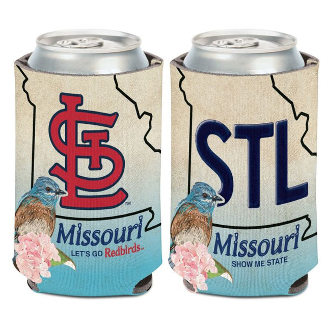 Enfriador de lata con placa estatal de los St. Louis Cardinals, 12 oz.