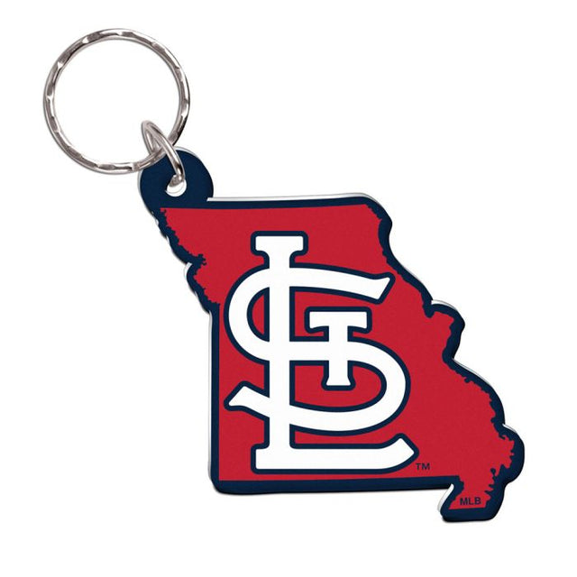 Llavero con forma de estado de los St. Louis Cardinals de forma libre