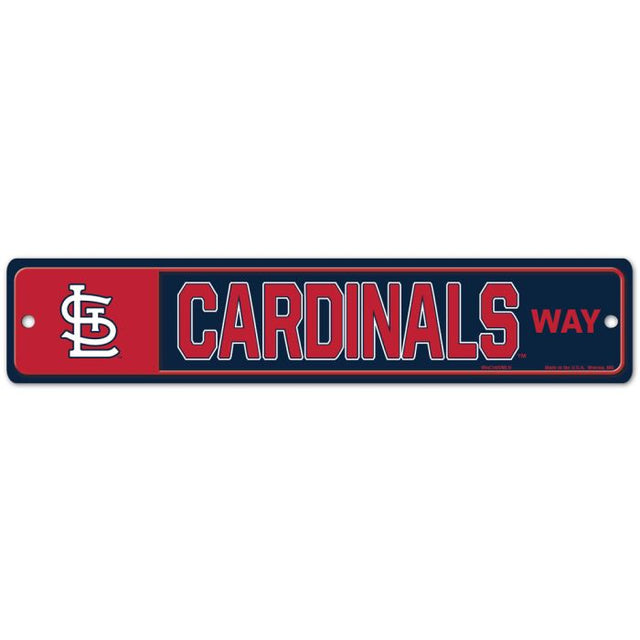 Letrero de calle/zona de los St. Louis Cardinals de 3,75" x 19"