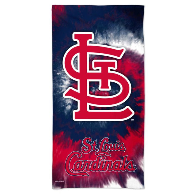 St. Louis Cardinals TDYE Spectra Beach Towel 30" x 60"