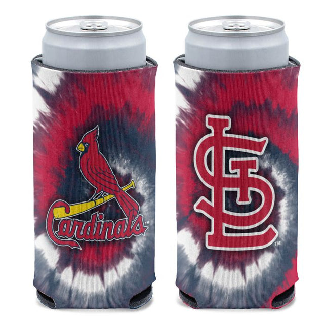 Enfriador de latas delgado de 12 oz con estampado TIE DYE de los St. Louis Cardinals