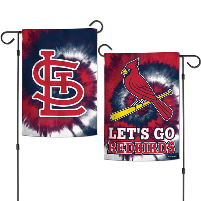 St. Louis Cardinals Tie Dye Garden Flags 2 sided 12.5" x 18"